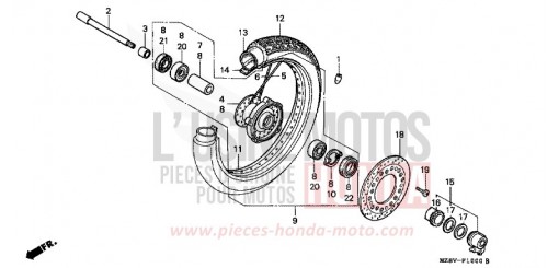 ROUE AVANT VT600CW de 1998